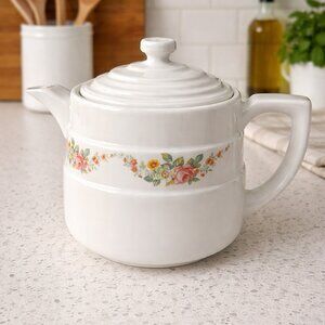 Vintage DRIP-O-LATOR Ceramic Floral Coffee Tea Pot by Enterprise Aluminum Co